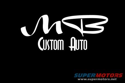 White logo with stylized MB and text CUSTOM AUTO on black background. Supermotors.net logo at bottom right