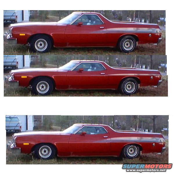 Red 1972 Ford Ranchero side view