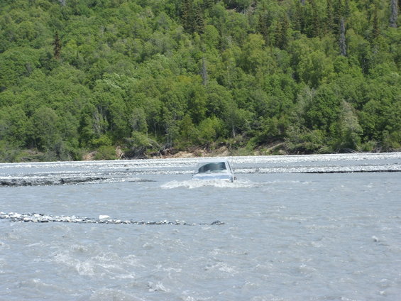 Some dumb butt floating the river. Hydro locked the motor and had to be towed home.
