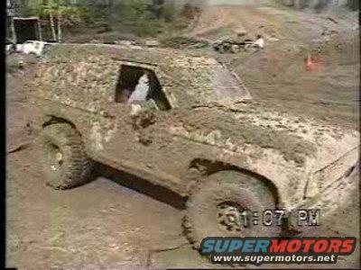 Little truck and big tires equals a very muddy vehicle!