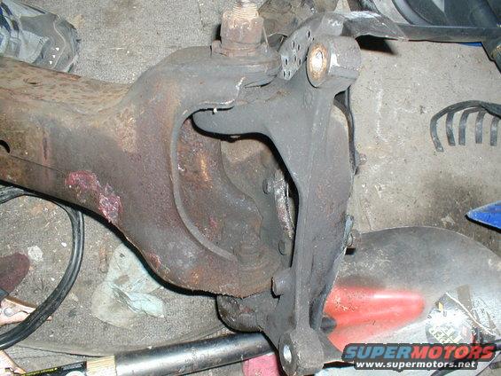 Front suspension knuckle and control arm assembly, dark gray