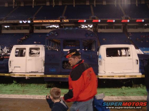 The line that the trucks hit in freestyle.