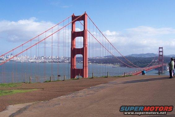 Golden Gate Bridge with San Francisco skyline in background