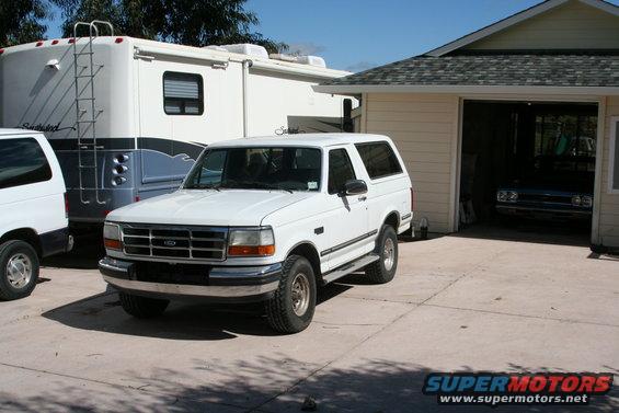 Bronco - ready to go in garage for axle swap