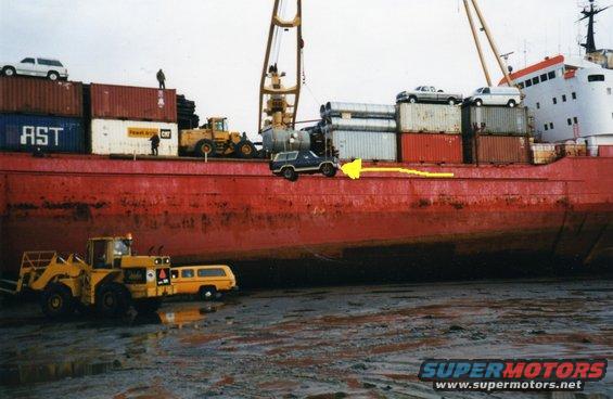 The tide is 35 feet in 12 hours and has a record of 42 feet. The flat bottom ships just roll, anchor and wait for the tide to drop them onto the tidal flats.