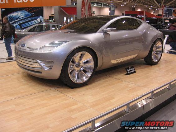 Silver concept car with "REFLEX" badging on the side