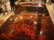 1981 Ford Mustang - A custom painted drag car hood features a fiery skull graphic and a "ZBX RACING.COM" banner on the windshield.