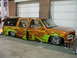 1981 Ford Mustang - This customized SUV features flame graphics and a significantly lowered stance.