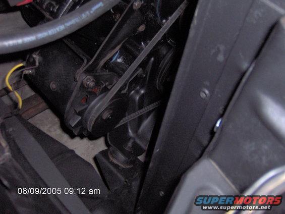 Engine belt and pulley system with visible date stamp