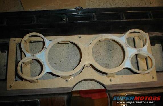 Custom dashboard mount with openings for multiple gauges