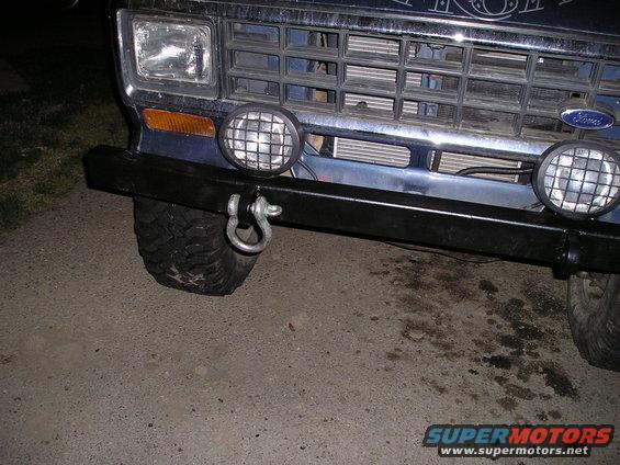 1986 Ford Bronco II front bumper with tow hook and auxiliary lights
