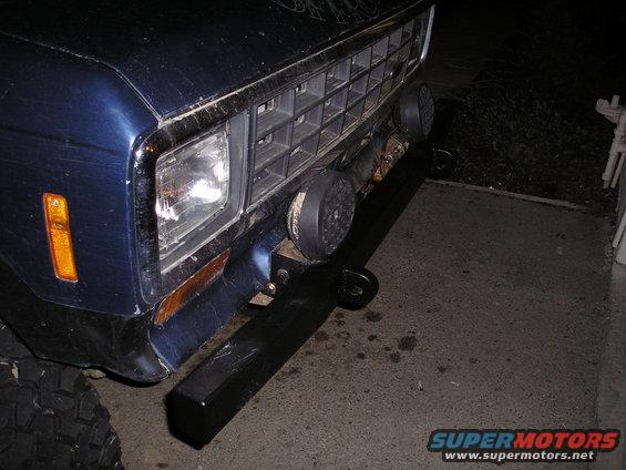 1986 Ford Bronco II front bumper with tow hook and auxiliary lights