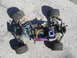 1985 Ford Bronco - This remote control car features a nitro engine and is shown from a top-down perspective on a concrete surface.