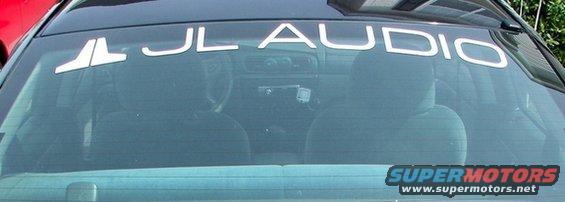 rear_windshield_decal.jpg 2000 Midnight Black Ford Taurus SES 4-Door Sedan - Rear Windshield JL Audio Decal from eBay.com