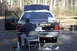 1991 Ford Crown Victoria - Working on the trunk of a 1991 Ford Crown Victoria police car, license plate 888849.