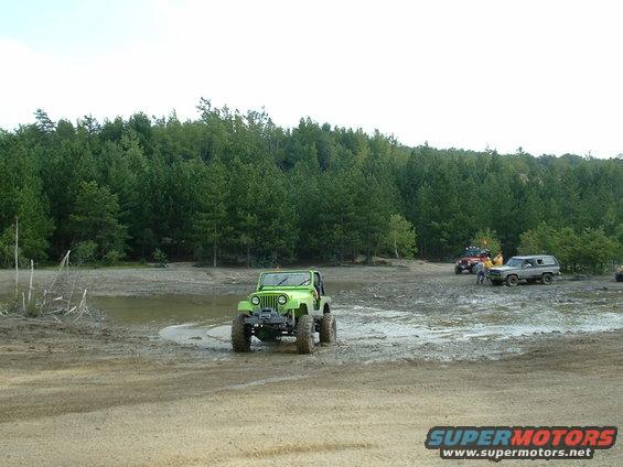 Green machine in the mud