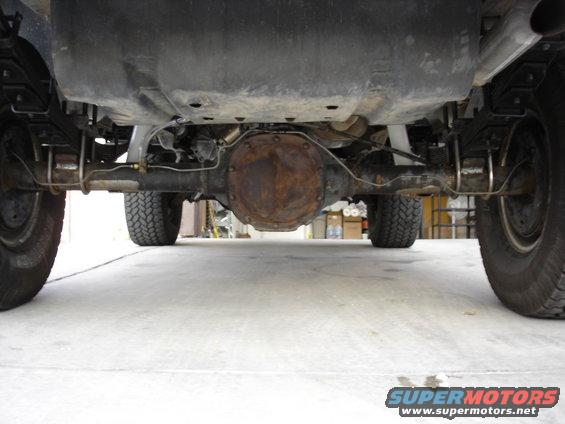 bronco-039.jpg 8.8 with welded axle tubes, relocated shock mounts,  Detroit locker, sierra axles, and 4.56 gears. I will install the T/A girdle when I change the gear oil in a couple hundred miles. 