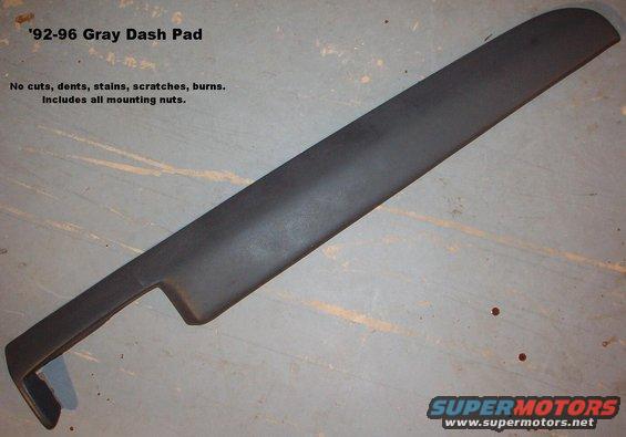 dashpadgy92.jpg SOLD Gray Dash Pad in excellent condtion, including all mounting hardware.