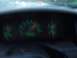 1994 Ford F-150 - Interior view of blurred dashboard gauges, showing green illumination.
