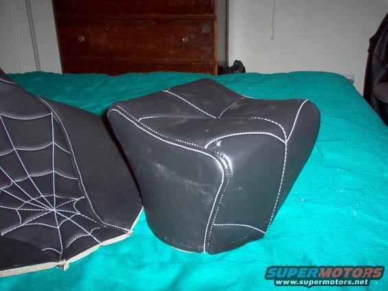 rear passenger seat cover for harley soft-tail
continuation of spider web stiching