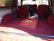 1978 Ford Bronco - Interior view of a 1978 Ford Bronco, focusing on the carpeted rear cargo space and front seating.