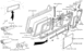 1978 Ford Bronco - Exploded diagram showing various parts of a vehicle assembly with detailed annotations.