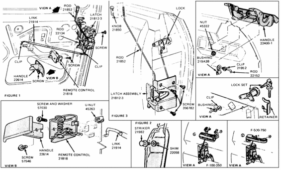 Diagram showing various vehicle components and their assembly