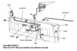 1978 Ford Bronco - This diagram illustrates the components of a tailgate latch system, including the release mechanism and shell.