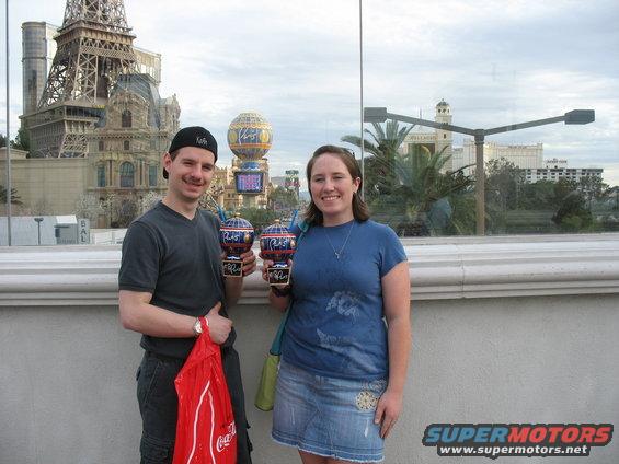 vegas28.jpg Holding our Paris cups in front of their life-size balloon inspiration