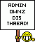 Sign says 'ADMIN OWNZ DIS THREAD!' with a smiley face below