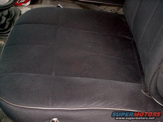 frsh reupholstered and stuffed seats. drivers side back seat bracket is loose though.
