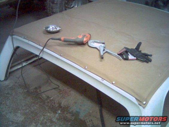 Soft top with tools and gloves