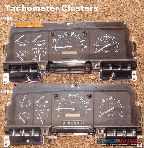 clusters9496.jpg Tach Clusters

SOLD '96 has 107207.8 miles calibrated to 9.67 with 6 lockouts left (E 08 6, 967CAL).

SOLD '94 has 292981.2 miles calibrated to 9.18 with 6 lockouts left (E 08 6, 918CAL).

[url=http://www.supermotors.net/registry/media/760981][img]http://www.supermotors.net/getfile/760981/thumbnail/clusterbezel9296.jpg[/img][/url]