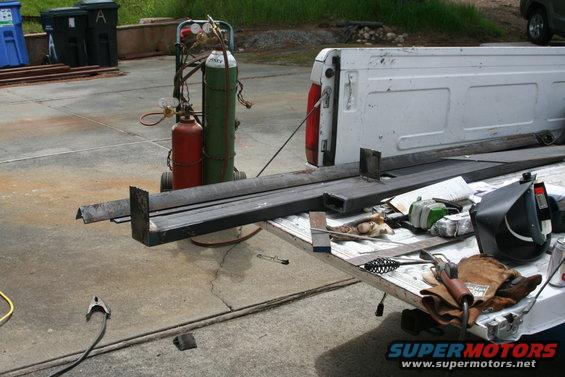 img_1079.jpg here welded the 1/4 by 4" ends on - later these will bolt to side of frame