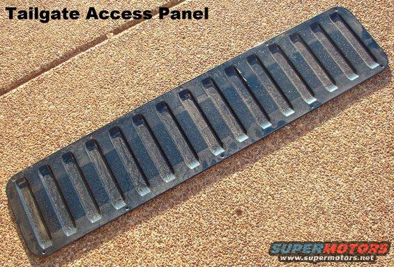 tgaccesspnl.jpg SOLD Tailgate Access Panel (D8TZ9840704A) fits '78-96 Bronco tailgates.  No rust, dents, wear, or warping.  Factory dark green paint (~'95?).

Ships as 55x13x2 @ 10.5 lbs

In 2020, I can't find a supplier of this new. There's 1 [url=https://shop.broncograveyard.com/1978-1996-Ford-Bronco-Steel-Tailgate-Access-Cover/productinfo/34508/]repro that doesn't have the corrugations[/url] for ~$110 plus sh.