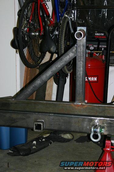 Custom rear bumper with tow hitch and shackle mount