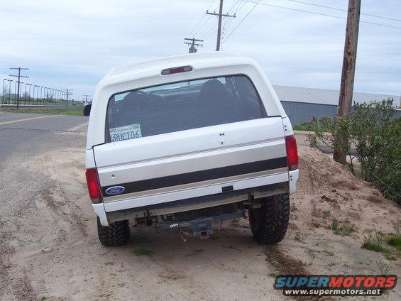1994 Ford Bronco rear view with California license plate RUC106