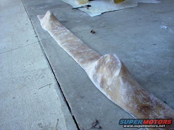 polyester and fiberglass layed down and dried