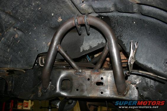 Custom suspension U-shaped tubing welded to frame