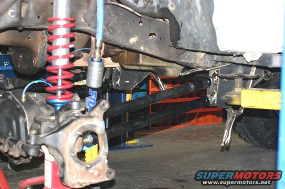 Front suspension with Fox coilovers and black control arms