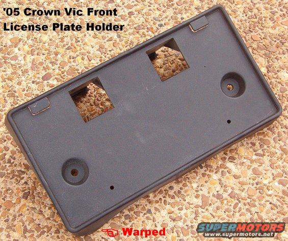 Front License Plate Holder possibly from a 2005 P71