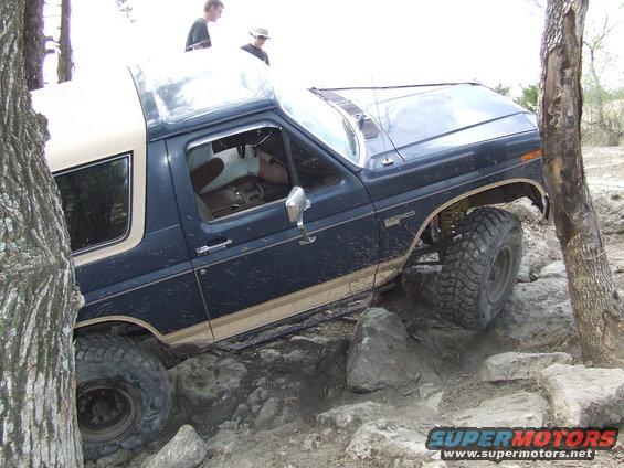 1986 Ford Bronco on rocky trail