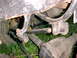 1982 Ford Bronco - Close-up of the rear suspension and differential of a vehicle, showing various mechanical components.