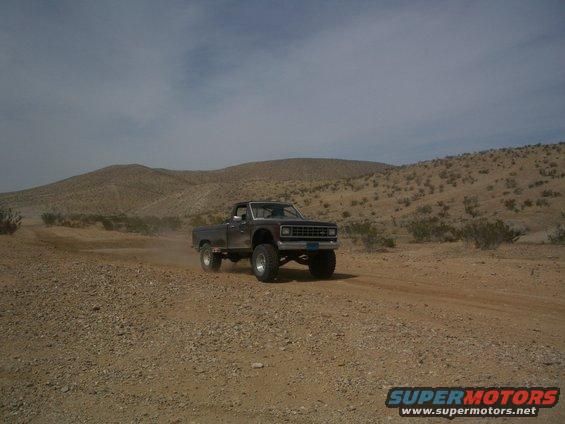 1985 Ford Ranger driving on desert road