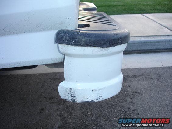 drivers side bumper scraped and bent
