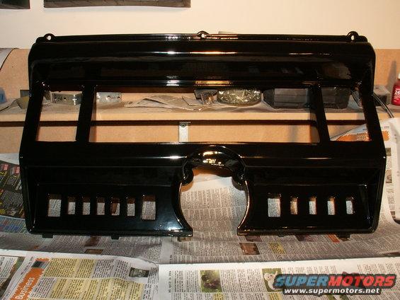 freshly painted modified dash fascia