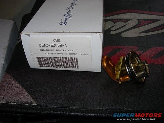 Ford engine block heater kit box and part