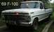 1969 Ford F-100 - This 1969 Ford F-100 pickup truck is shown from the front 3/4 view, a bull bar and dual exhaust stacks.