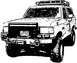 1989 Ford Bronco - This 1989 Ford Bronco features a roof rack and a front-mounted winch, ready for off-road adventures.