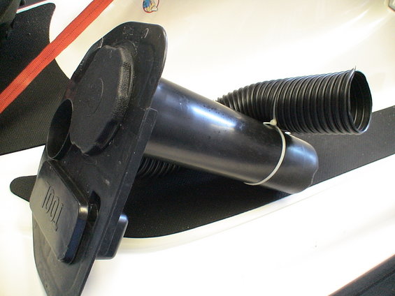 air intake directed towards the K&N